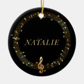 Circular Music Scale Ceramic Ornament (Voorkant)