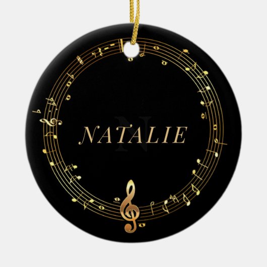 Circular Music Scale Ceramic Ornament (Voorkant)