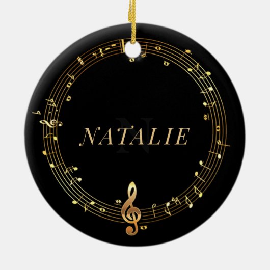 Circular Music Scale Ceramic Ornament (Achterkant)