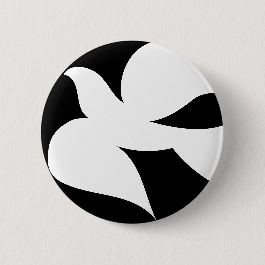 Circular Peace Dove Ronde Button 5,7 Cm (Voorkant)