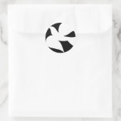 Circular Peace Dove Ronde Sticker (Tas)
