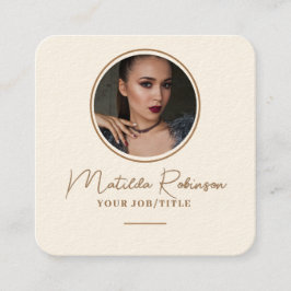 Circular Photo Gold Signature Cream Vierkante Visitekaartje