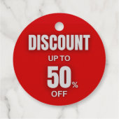 Circular Red 50% Labels verkoopprijs (Achterkant)