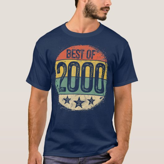 Circular Retro Best of 2000 20th Birthday Gift T-shirt (Voorkant)
