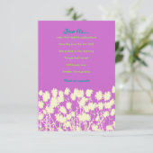 Circular Retro Daisy Bat Mitzvah Party Kaart (Staand voorkant)