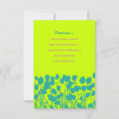 Circular Retro Daisy Bat Mitzvah Party Kaart (Achterkant)