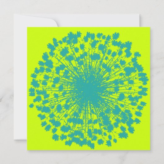 Circular Retro Daisy Wedding Uitnodiging (Achterkant)