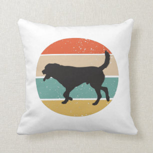 Circular Retro Labrador Eigenaar van pap Sierkusse Kussen