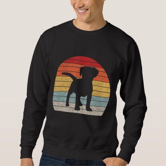 Circular Retro Labrador Owner Golden Black Lab Da Trui (Voorkant)