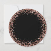 Circular Roos Gold Glitter Black 50e verjaardag Kaart (Achterkant)