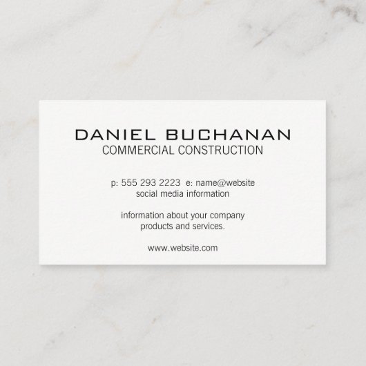 Circular Saw | Hammer Wrench | Construction Build Visitekaartje (Achterkant)