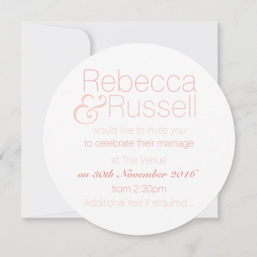 Circular Soft Pastel Invitation Kaart (Achterkant)