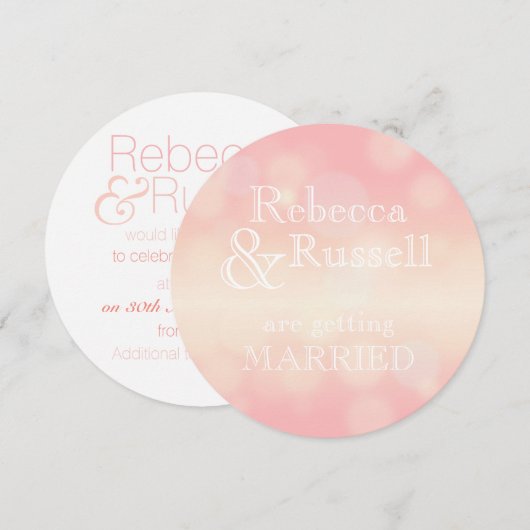 Circular Soft Pastel Invitation Kaart (Voorkant / Achterkant)