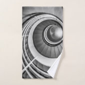 Circular Stairway BW Bad Handdoek (Handdoek)