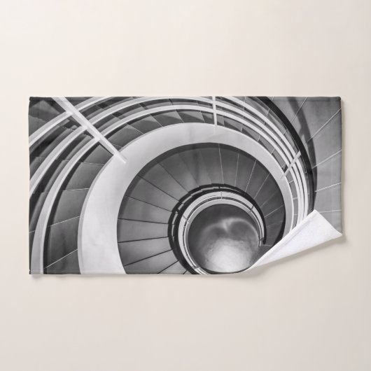 Circular Stairway BW Bad Handdoek (Handdoek)