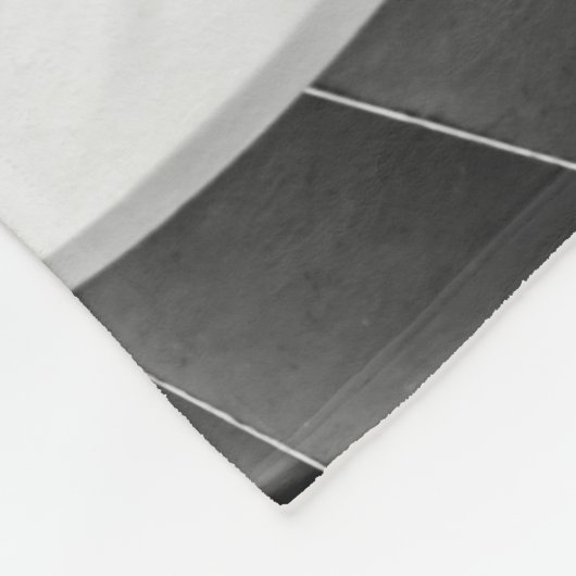 Circular Stairway BW Fleece Deken (Hoek)