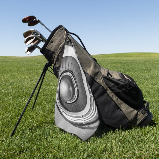 Circular Stairway BW Golfhanddoek (Groen)