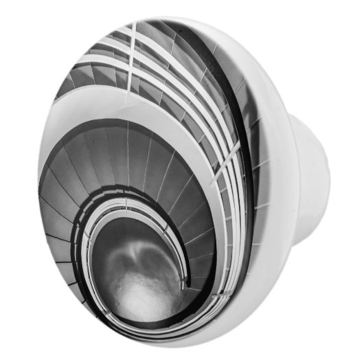 Circular Stairway BW Keramische Knop (Rechts)