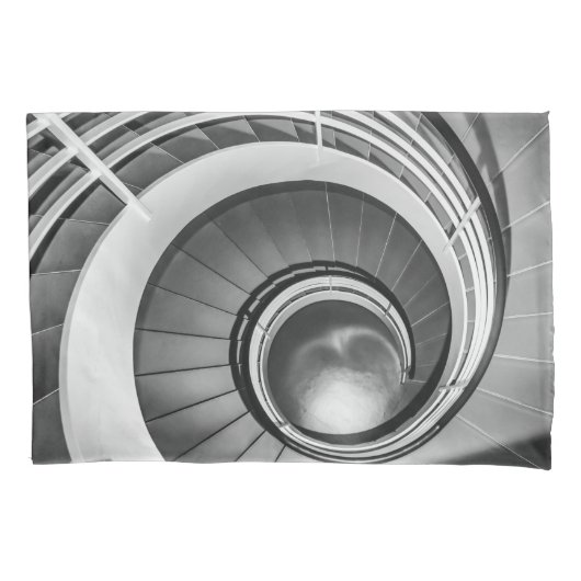 Circular Stairway BW Kussensloop (Voorkant)