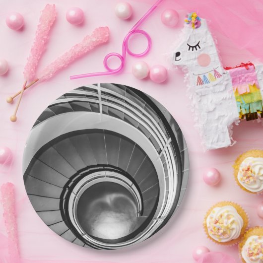 Circular Stairway BW Papieren Bordje (Feest)