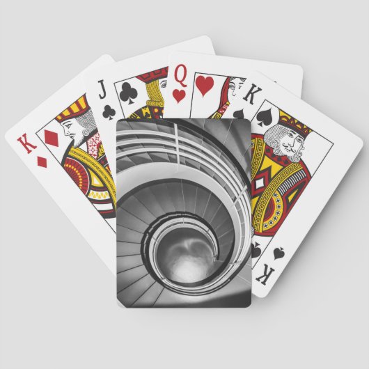 Circular Stairway BW Pokerkaarten (Achterkant)