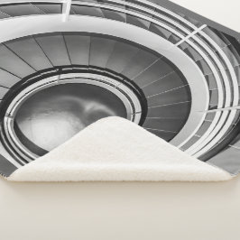 Circular Stairway BW Sherpa Deken