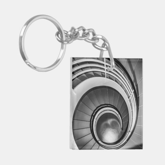 Circular Stairway BW Sleutelhanger (Voorkant Links)