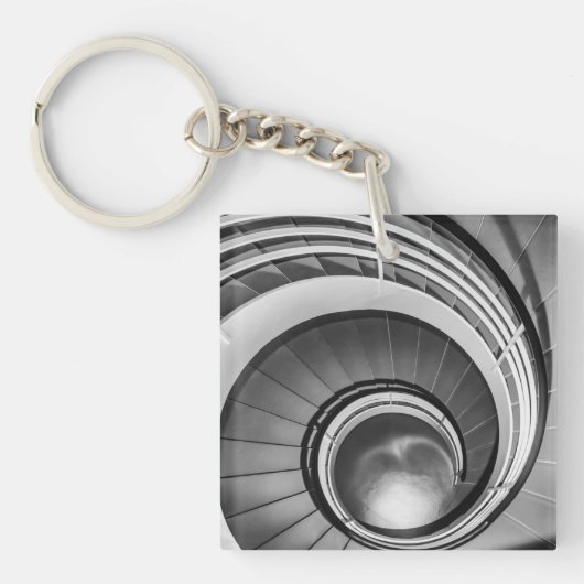 Circular Stairway BW Sleutelhanger (Voorkant)