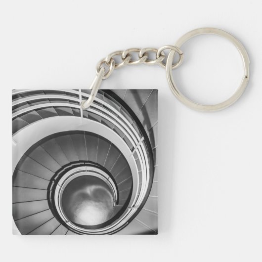 Circular Stairway BW Sleutelhanger (Achterkant)