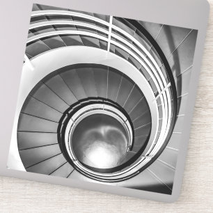Circular Stairway BW Sticker