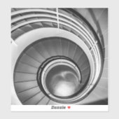 Circular Stairway BW Sticker (Vel)