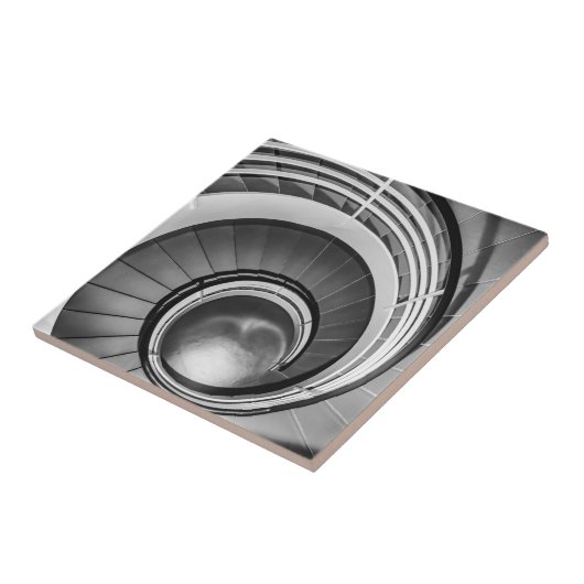 Circular Stairway BW Tegeltje (Zijkant)