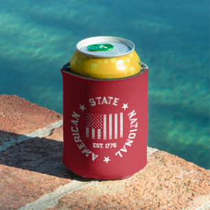 Circular Stamp American State National Est 1776 Blikjeskoeler