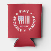 Circular Stamp American State National Est 1776 Ca Blikjeskoeler (Voorkant)