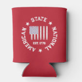 Circular Stamp American State National Est 1776 Ca Blikjeskoeler (Achterkant)