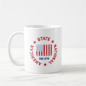 Circular Stamp American State National Est 1776 Koffiemok (Links)