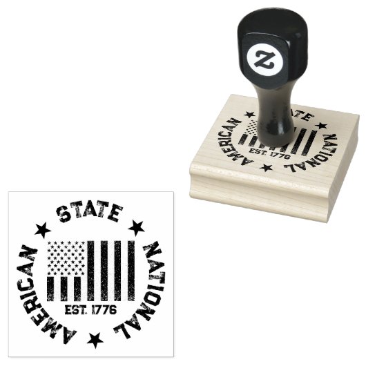 Circular Stamp American State National Est 1776 Rubberstempel (Gestempeld)