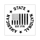 Circular Stamp American State National Est 1776 Rubberstempel (Afrduk)
