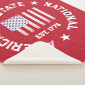 Circular Stamp American State National Est 1776 Sh Sherpa Deken (3/4)