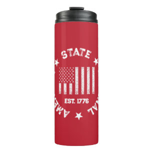 Circular Stamp American State National Est 1776 Thermosbeker