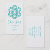 Circular Starburst Visitekaartje, Turquoise Visitekaartje (Voorkant / Achterkant)