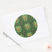 Circular sticker design featuring a repeating  (Envelop)