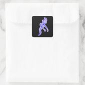 Circulatoire geest vierkante sticker (Tas)