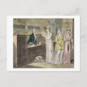 Circulerende bibliotheek (pen en inkt en w/c en w) briefkaart (Voorkant)