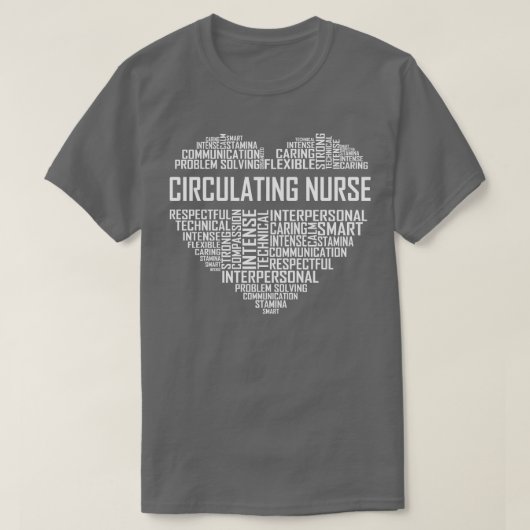 Circulerende hartverpleegkundige t-shirt (Design voorkant)