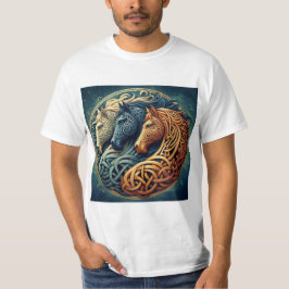  Círculo Celta: Simetría de Tres Caballos T-shirt
