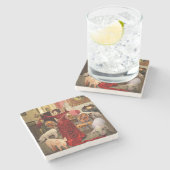 Círculo victoriano stenen onderzetter (Zijkant)