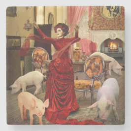 Círculo victoriano stenen onderzetter