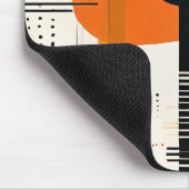 círculos abstractos boho anaranjados muismat (Hoek)