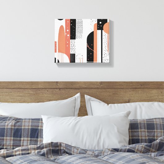 círculos boho canvas afdruk (Insitu (Slaapkamer))